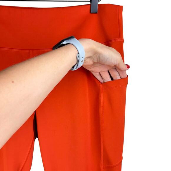 New Balance Burnt Orange Transform High Rise Pocket Crop Workout Leggings - Picture 5 of 8